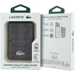 Lacoste PVC Blend Monogram Petit Pique MagSafe peňaženka so stojanom, hnedá