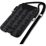 Lacoste PVC Blend Monogram taška na telefón, XL, čierna