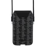 Lacoste PVC Blend Monogram taška na telefón, XL, čierna
