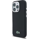Lacoste PVC Iconic Petit Pique Metal Logo MagSafe kryt pre iPhone 16 Pro Max, čierny
