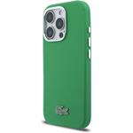 Lacoste PVC Iconic Petit Pique Metal Logo MagSafe kryt pre iPhone 16 Pro, zelený
