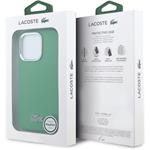 Lacoste PVC Iconic Petit Pique Metal Logo MagSafe kryt pre iPhone 16 Pro, zelený