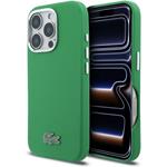 Lacoste PVC Iconic Petit Pique Metal Logo MagSafe kryt pre iPhone 16 Pro, zelený