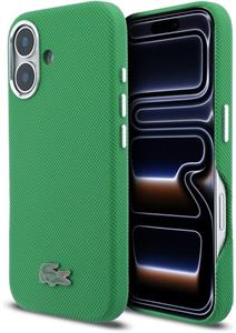 Lacoste PVC Iconic Petit Pique Metal Logo MagSafe kryt pre iPhone 16, zelený