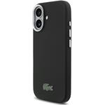 Lacoste PVC Iconic Petit Pique Metal Logo MagSafe kryt pre iPhone 17, čierny