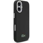 Lacoste PVC Iconic Petit Pique Metal Logo MagSafe kryt pre iPhone 17, čierny