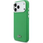 Lacoste PVC Iconic Petit Pique Metal Logo MagSafe kryt pre iPhone 17 Pro Max, zelený