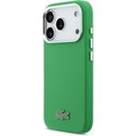 Lacoste PVC Iconic Petit Pique Metal Logo MagSafe kryt pre iPhone 17 Pro, zelený