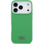 Lacoste PVC Iconic Petit Pique Metal Logo MagSafe kryt pre iPhone 17 Pro, zelený