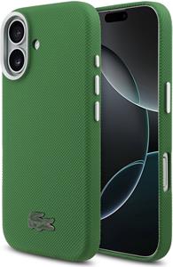 Lacoste PVC Iconic Petit Pique Metal Logo MagSafe kryt pre iPhone 17, zelený