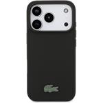 Lacoste PVC Iconic Petit Pique Metal Logo MagSafe kryt pre iPhone 18 Pro, čierny