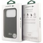 Lacoste PVC Iconic Petit Pique Metal Logo MagSafe kryt pre iPhone 18 Pro, čierny