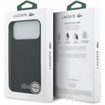 Lacoste PVC Iconic Petit Pique Metal Logo MagSafe kryt pre iPhone 18 Pro Max, čierny