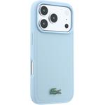 Lacoste PVC Iconic Petit Pique Metal Logo MagSafe kryt pre iPhone 18 Pro Max, modrý