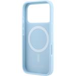 Lacoste PVC Iconic Petit Pique Metal Logo MagSafe kryt pre iPhone 18 Pro Max, modrý