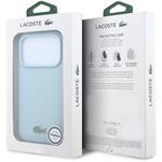 Lacoste PVC Iconic Petit Pique Metal Logo MagSafe kryt pre iPhone 18 Pro Max, modrý