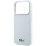 Lacoste PVC Iconic Petit Pique Metal Logo MagSafe kryt pre iPhone 18 Pro Max, svetlo-sivý