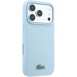 Lacoste PVC Iconic Petit Pique Metal Logo MagSafe kryt pre iPhone 18 Pro, modrý