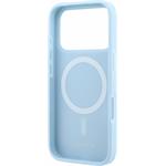 Lacoste PVC Iconic Petit Pique Metal Logo MagSafe kryt pre iPhone 18 Pro, modrý