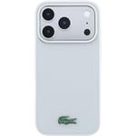 Lacoste PVC Iconic Petit Pique Metal Logo MagSafe kryt pre iPhone 18 Pro, svetlo-sivý