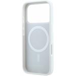 Lacoste PVC Iconic Petit Pique Metal Logo MagSafe kryt pre iPhone 18 Pro, svetlo-sivý