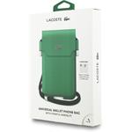 Lacoste PVC Iconic Petit Pique Metal Logo taška na telefón, XL, zelený