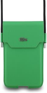Lacoste PVC Iconic Petit Pique Metal Logo taška na telefón, XL, zelený