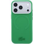 Lacoste PVC Petit Pique Semi Wrap Embossed MagSafe kryt pre iPhone 18 Pro, Estragon