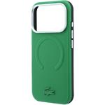 Lacoste PVC Petit Pique Semi Wrap Embossed MagSafe kryt pre iPhone 18 Pro, Estragon