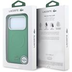 Lacoste PVC Petit Pique Semi Wrap Embossed MagSafe kryt pre iPhone 18 Pro, Estragon