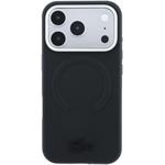 Lacoste PVC Petit Pique Semi Wrap Embossed MagSafe kryt pre iPhone 18 Pro Max, čierny