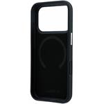 Lacoste PVC Petit Pique Semi Wrap Embossed MagSafe kryt pre iPhone 18 Pro Max, čierny