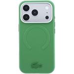 Lacoste PVC Petit Pique Semi Wrap Embossed MagSafe kryt pre iPhone 18 Pro Max, zelený