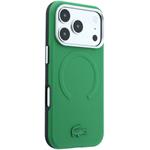 Lacoste PVC Petit Pique Semi Wrap Embossed MagSafe kryt pre iPhone 18 Pro Max, zelený