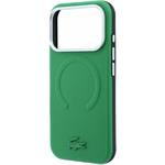 Lacoste PVC Petit Pique Semi Wrap Embossed MagSafe kryt pre iPhone 18 Pro Max, zelený