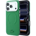 Lacoste PVC Petit Pique Semi Wrap Embossed MagSafe kryt pre iPhone 18 Pro Max, zelený