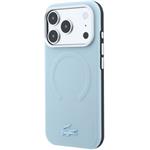 Lacoste PVC Petit Pique Semi Wrap Embossed MagSafe kryt pre iPhone 18 Pro, modrý