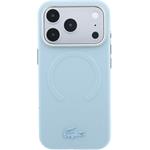 Lacoste PVC Petit Pique Semi Wrap Embossed MagSafe kryt pre iPhone 18 Pro, modrý