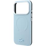 Lacoste PVC Petit Pique Semi Wrap Embossed MagSafe kryt pre iPhone 18 Pro, modrý
