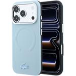 Lacoste PVC Petit Pique Semi Wrap Embossed MagSafe kryt pre iPhone 18 Pro, modrý