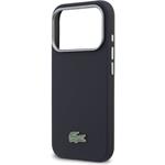 Lacoste PVC Petit Pique Semi Wrap MagSafe kryt pre iPhone 17 Pro Max, modrý