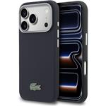 Lacoste PVC Petit Pique Semi Wrap MagSafe kryt pre iPhone 17 Pro Max, modrý