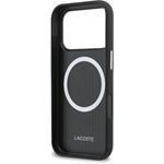 Lacoste PVC Petit Pique Semi Wrap MagSafe kryt pre iPhone 17 Pro, modrý