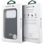 Lacoste PVC Petit Pique Semi Wrap MagSafe kryt pre iPhone 17 Pro, modrý