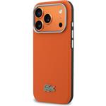 Lacoste PVC Petit Pique Semi Wrap MagSafe kryt pre iPhone 17 Pro, oranžový