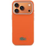 Lacoste PVC Petit Pique Semi Wrap MagSafe kryt pre iPhone 17 Pro, oranžový