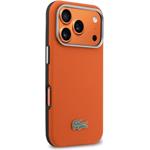 Lacoste PVC Petit Pique Semi Wrap MagSafe kryt pre iPhone 17 Pro, oranžový
