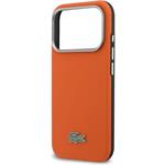 Lacoste PVC Petit Pique Semi Wrap MagSafe kryt pre iPhone 17 Pro, oranžový
