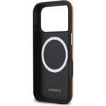 Lacoste PVC Petit Pique Semi Wrap MagSafe kryt pre iPhone 17 Pro, oranžový