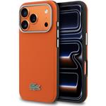 Lacoste PVC Petit Pique Semi Wrap MagSafe kryt pre iPhone 17 Pro, oranžový